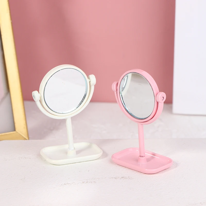 

1:12 Dollhouse Mini Doll Dressing Mirror Miniature Bedroom Mirror Model Furniture Decor Accessories Toys