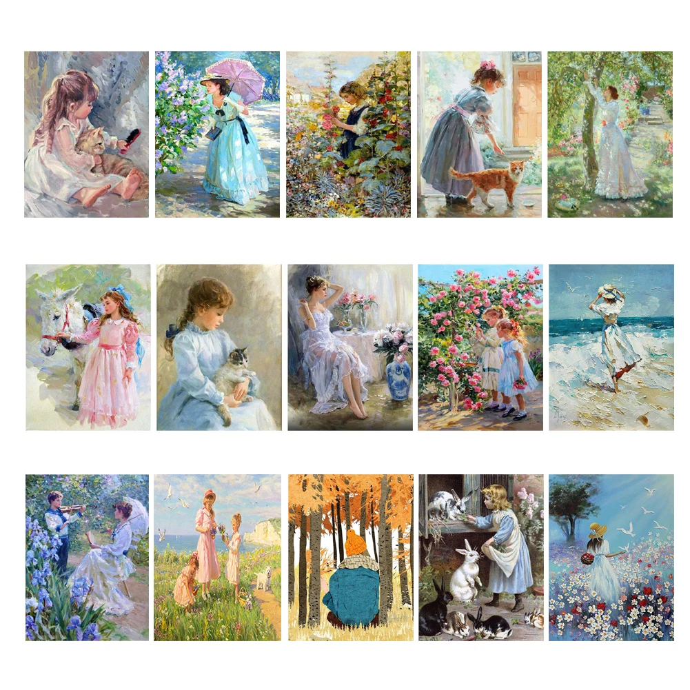

DIY Digital Oil Paint By Numbers Girl Color Drawing Picture Home Decoration Gift Unique Gift Home Decorations DIY Kits