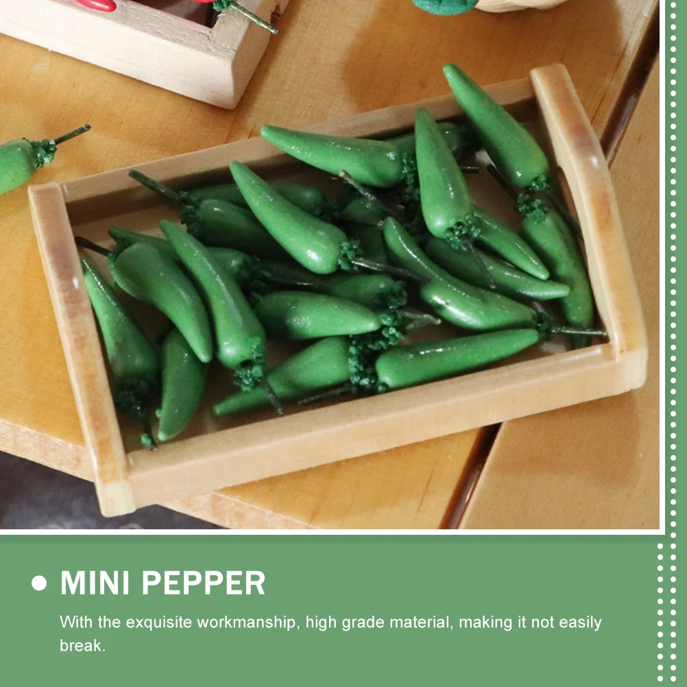 Мини-оegetable Model Jalapenos декор для растений комплект крошечного дома тыква красная