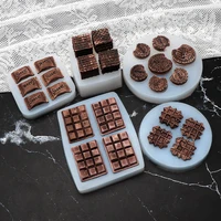 diy cream glaze cake biscuit candle decoration silicone mold chocolate sandwich wafer mold baking accessories