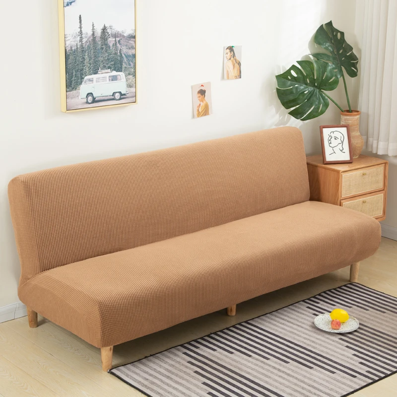 

Armless Sofa Bed Slipcover Couch Cover Without Armrests Stretch Folding Futon Cover Dust-proof Elastic Removable Fundas Sofa