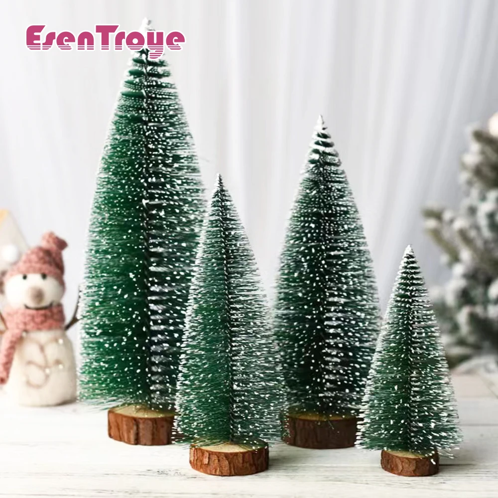 

3D Artificial Christmas Mini Tree Miniature Cedar Pine For Home Office Ornaments Tabletop Little Tree Xmas Landscape Decorations