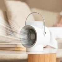 Creative Multifunctional Home Appliances USB Rechargeable Tabletop Air Conditioner Water Cooling Fan With Humidifier LED Lamp