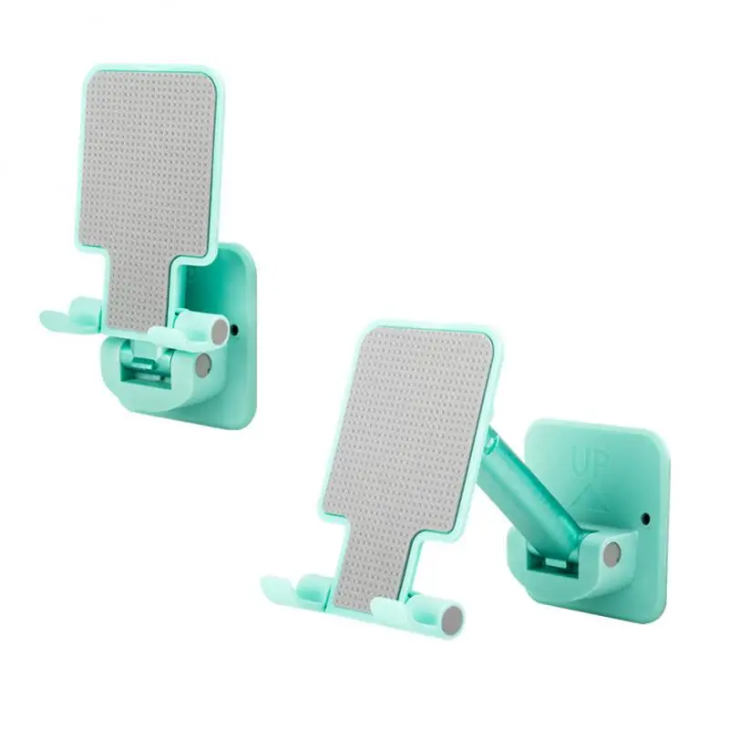 

New Folding Wall Hanging Mobile Phone Holder Kitchen Bathroom Wall Adhesive Mobile Phone Mount Stand Lazy Bracket Support