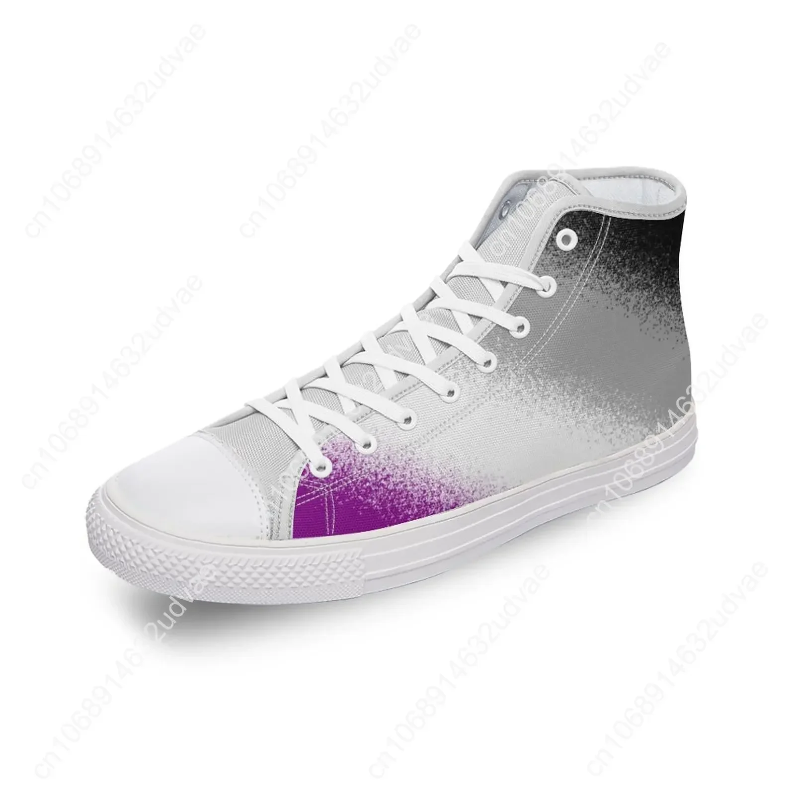 Asexual Pride Высокие парусиновые туфли Diy Роскошные мужские и женские туфли-лодочки