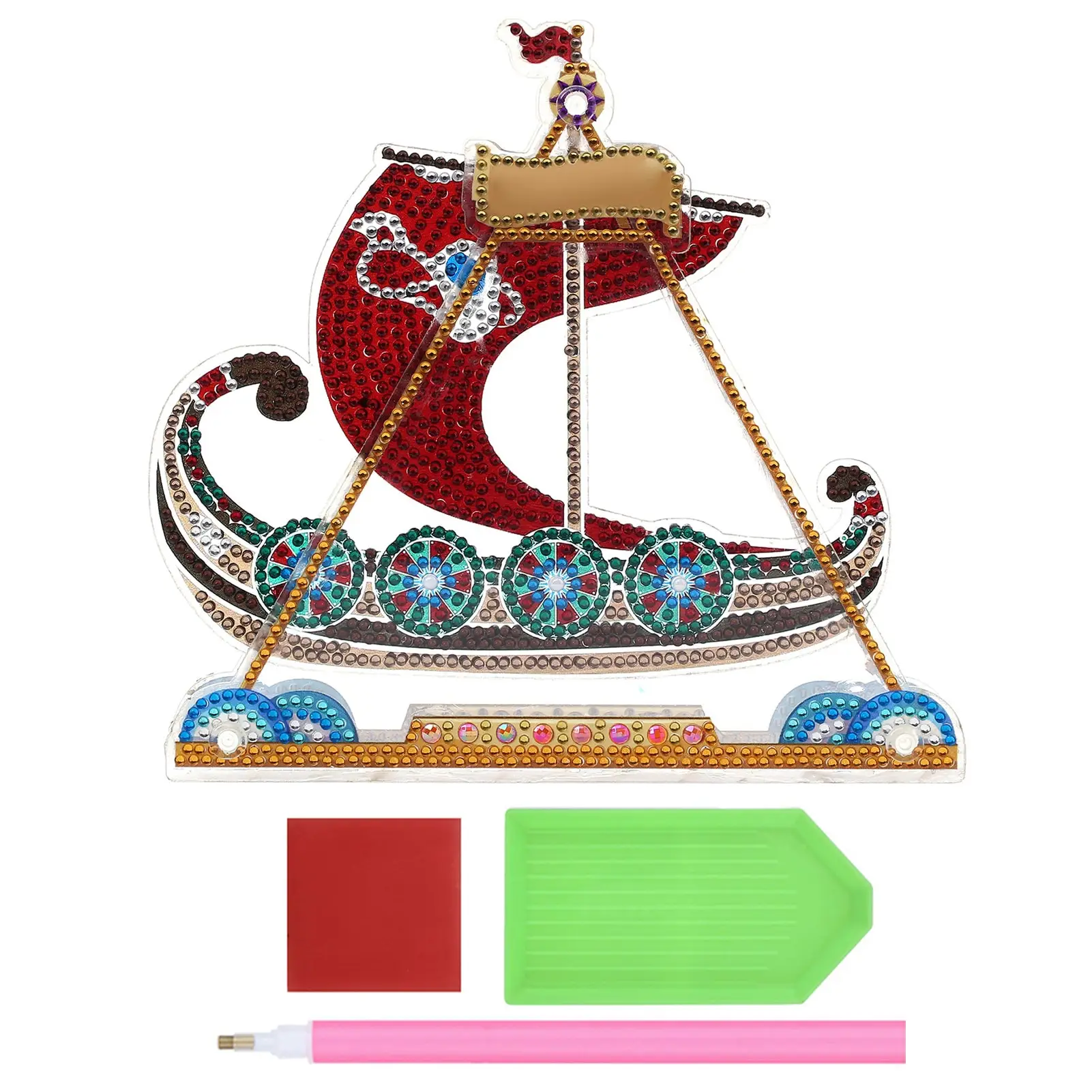 5 D Pirate Ship Diamond Art For Kids And Beginners Acrylic Drawing Board Tool Kit Included | Дом и сад