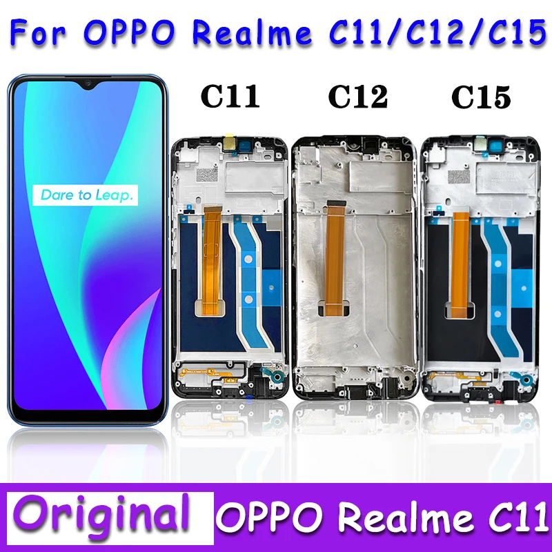 Оригинальный ЖК-дисплей для Oppo Realme C12 C15 RMX2189 RMX2180, сенсорный экран с цифровым преобразователем в сборе для Oppo Realme C11 2020 RMX2185, ЖК-дисплей