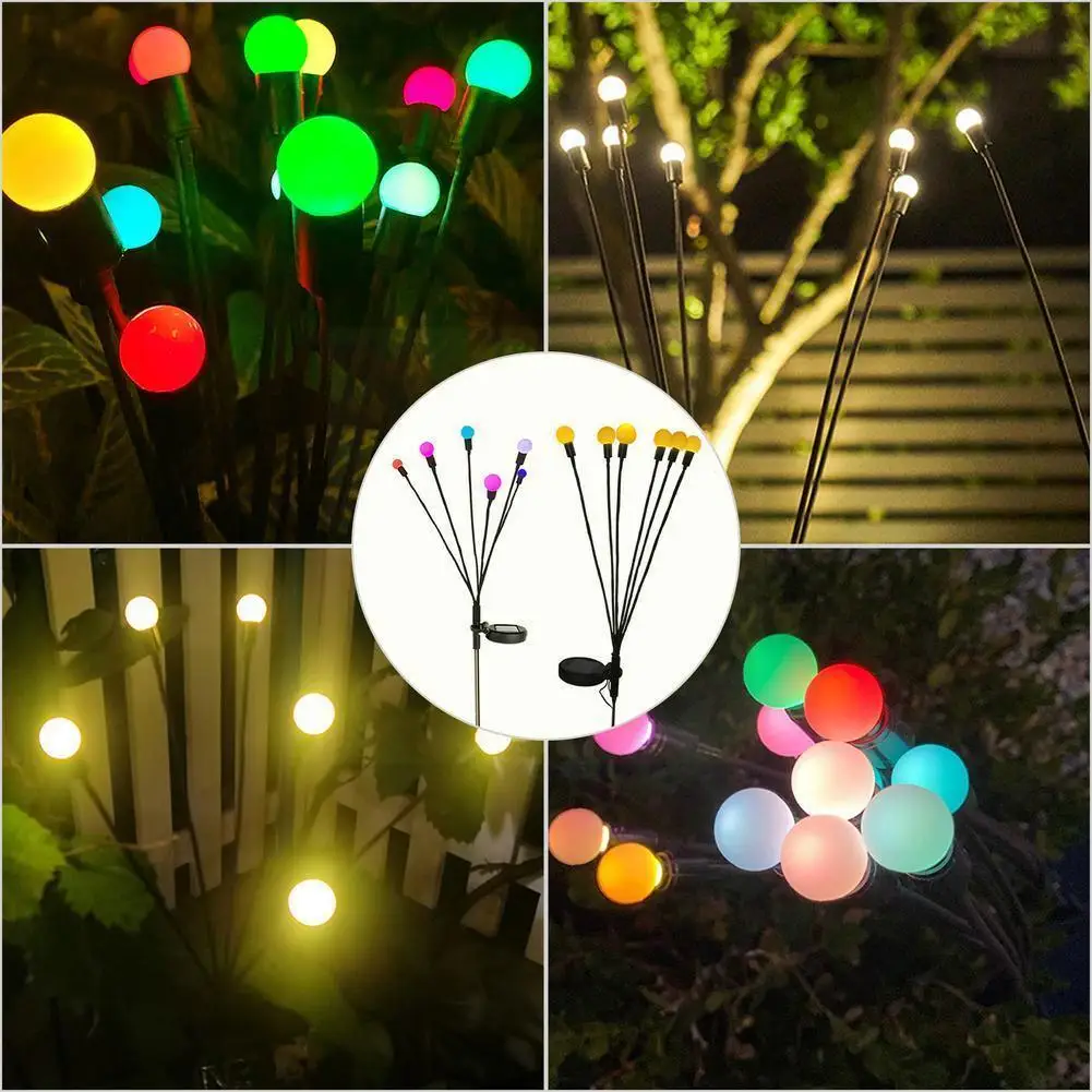 

Source Solar Lawn Light Garden Light Led Wind-powered Light Floor Light Garden Decoration Festive Firefly G1t0