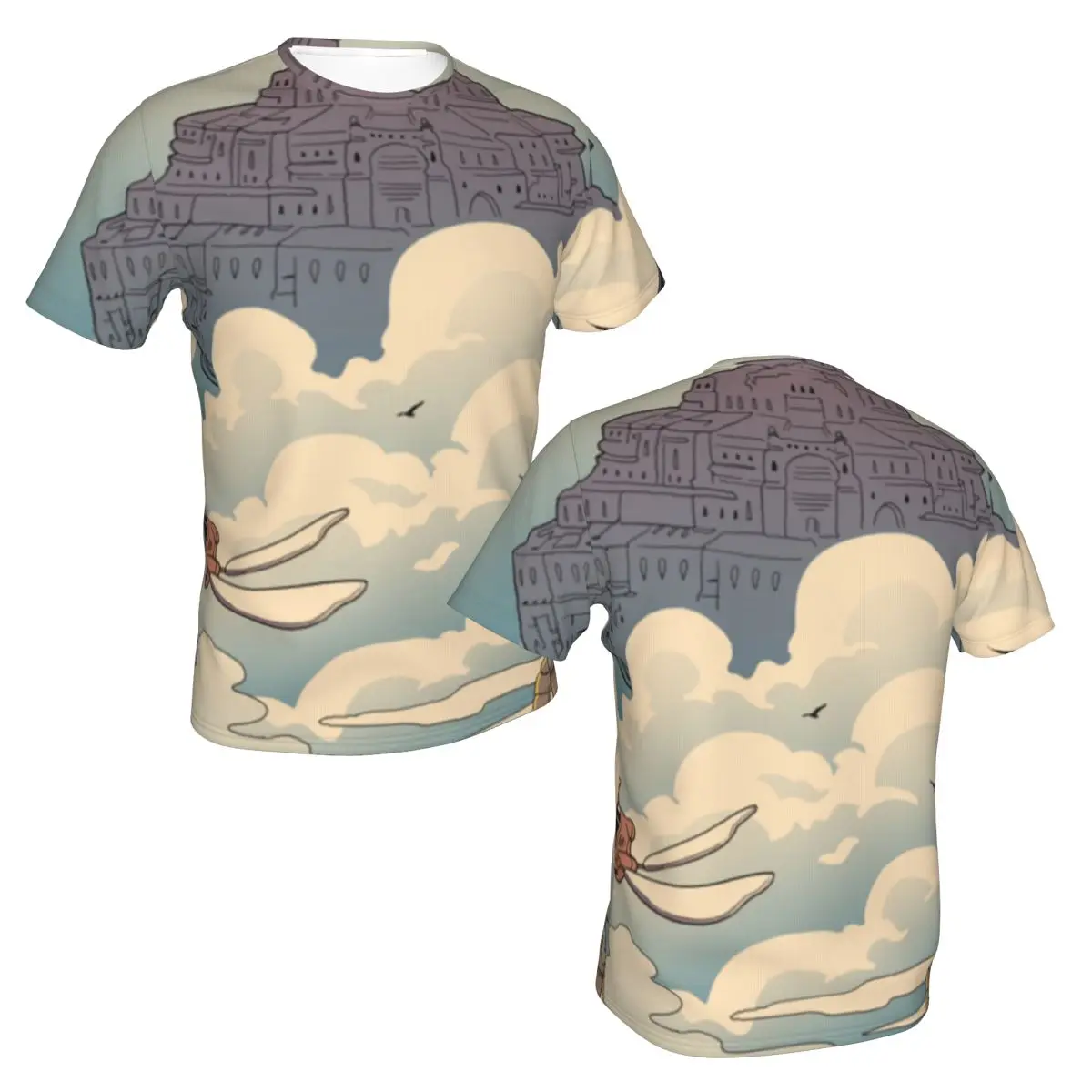 Футболка мужская Тонкая с круглым вырезом Классическая рубашка из полиэстера 3D