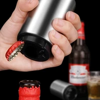 new automatic beer bottle opener press metal high grade wine screwdriver creative stainless steel beer bottle opener gift