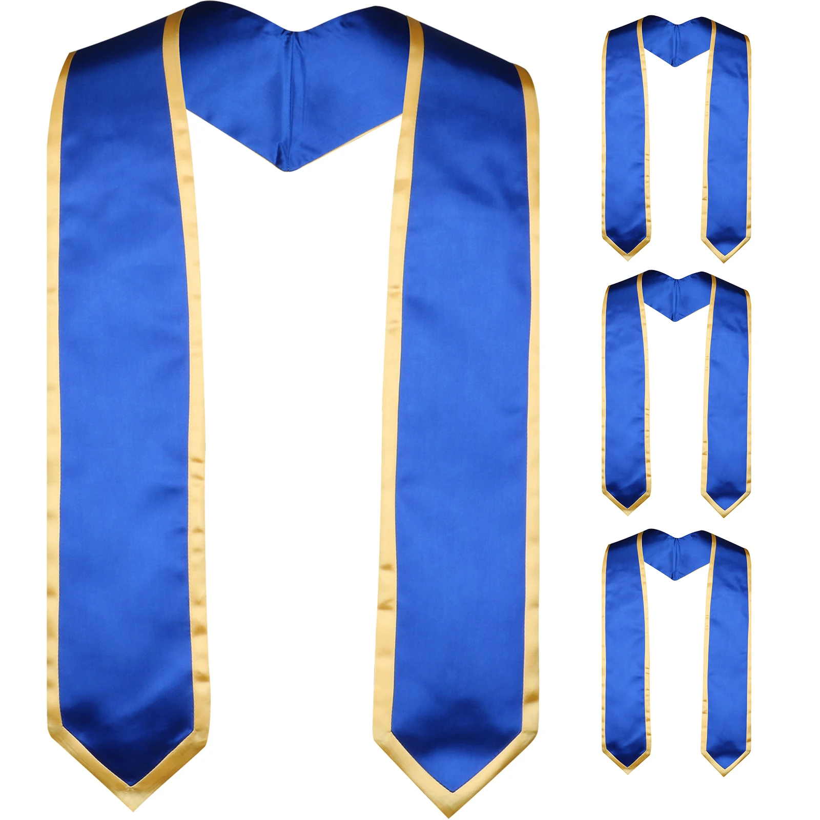 

Plain Graduation Honor Stole Sash with Trim 72 inch Unisex Adult Graduation Stol