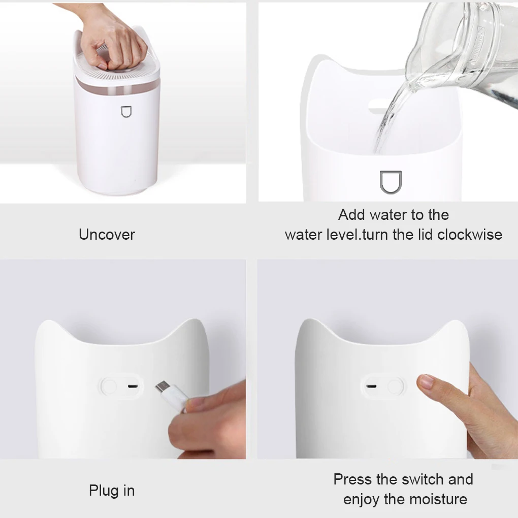 

3L Large Capacity Air Diffuser 5W USB Dual Sprayer Car Humidifier Fog Maker Humidifier With LED Atmosphere Decorative Light