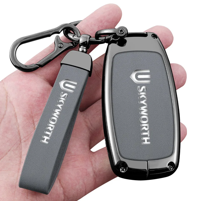 Чехол из сплава и кожи для автомобильных ключей чехол Skyworth EV6 2023 чехлы HTI Skywell ET5 Dayun