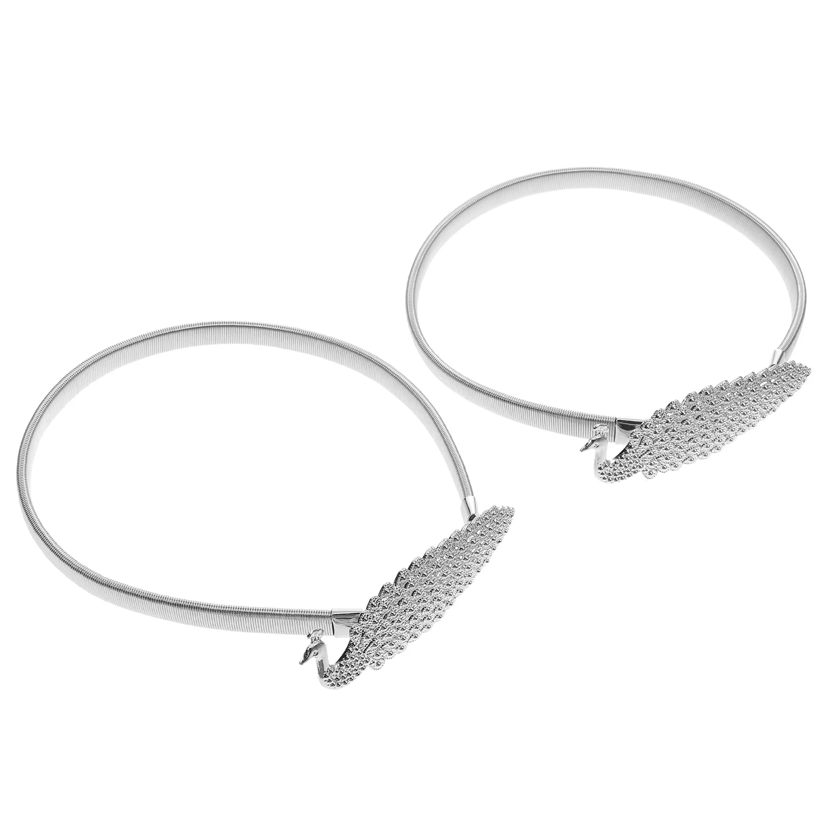 

Curtain Tieback Curtain Buckles Curtain Binding Metal Spring Adjustable Curtain Buckle ( Silver ) 2pcs