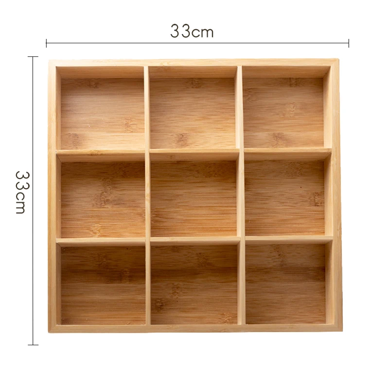 Креативная коробка для сухофруктов из бамбукового дерева 9-сетка контейнер
