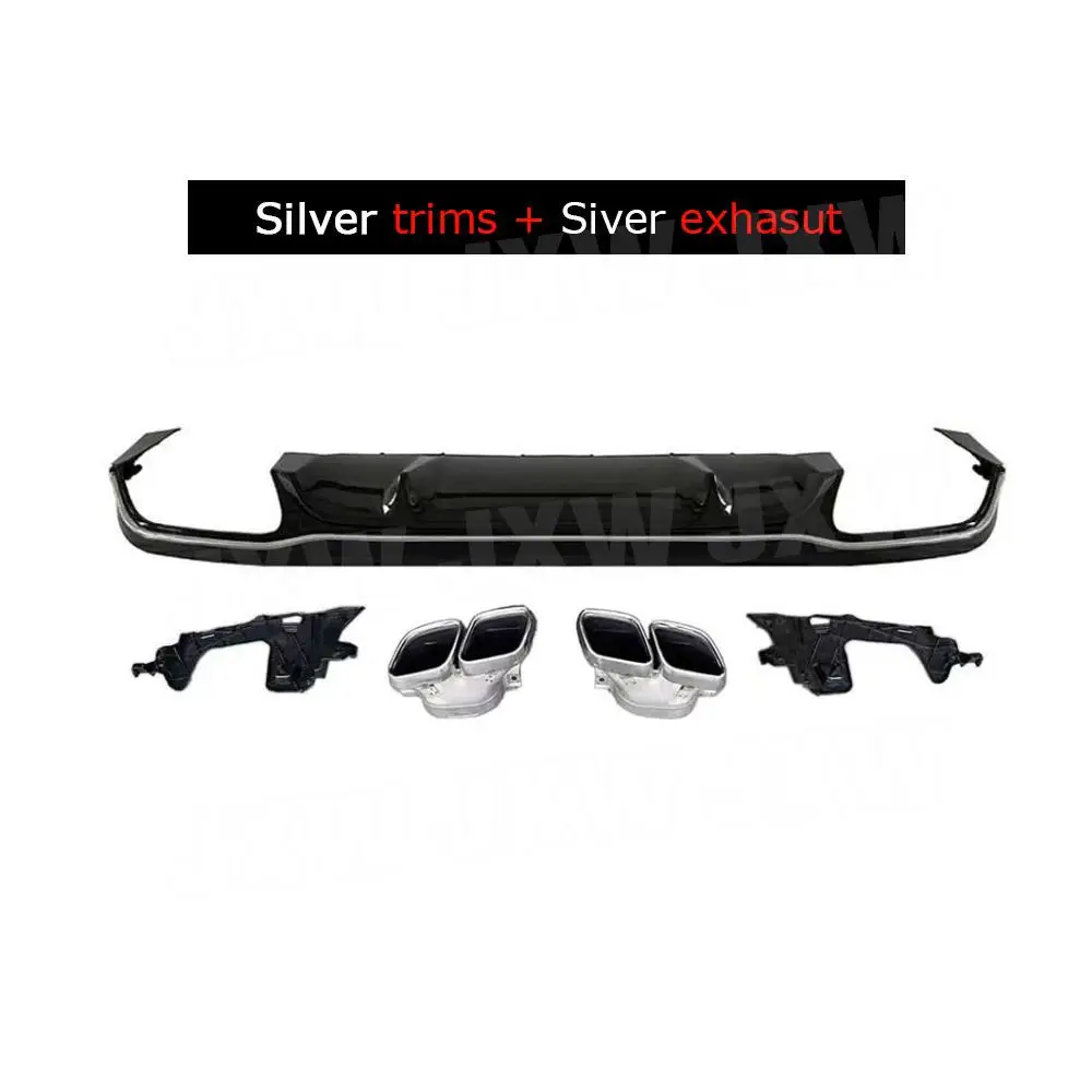 Диффузор для заднего бампера из АБС-пластика с насадками выхлопных газов Mercedes Benz