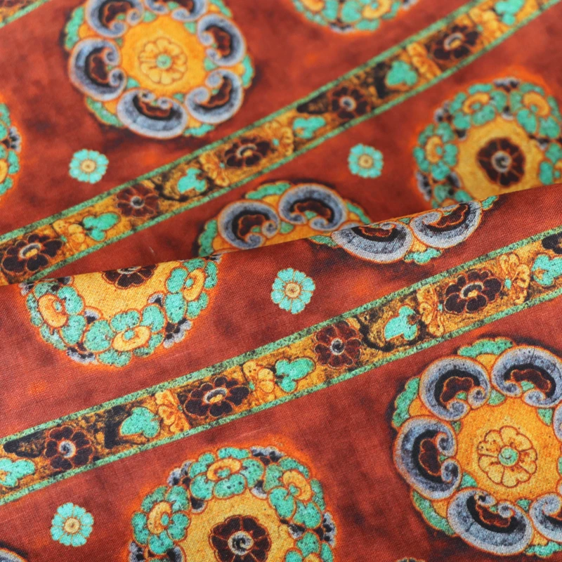 Dunhuang высококачественная ткань из натурального чистого рами с цифровой печатью