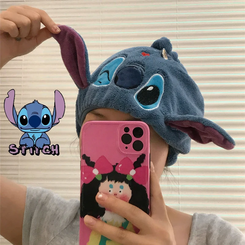 Милая шапочка для сушки волос Disney полотенце из кораллового флиса быстросохнущая