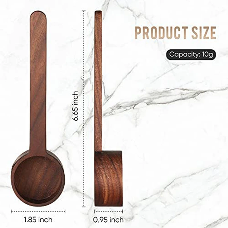 2 шт. деревянная мерная зернистая ложка для кофе | Дом и сад
