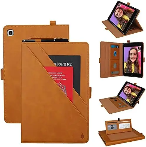 

For Capa Capinha Carteira Couro Tablet Tab A A7 S7 S6 e S6 Lite (Preta Tab A7 T500 T505)