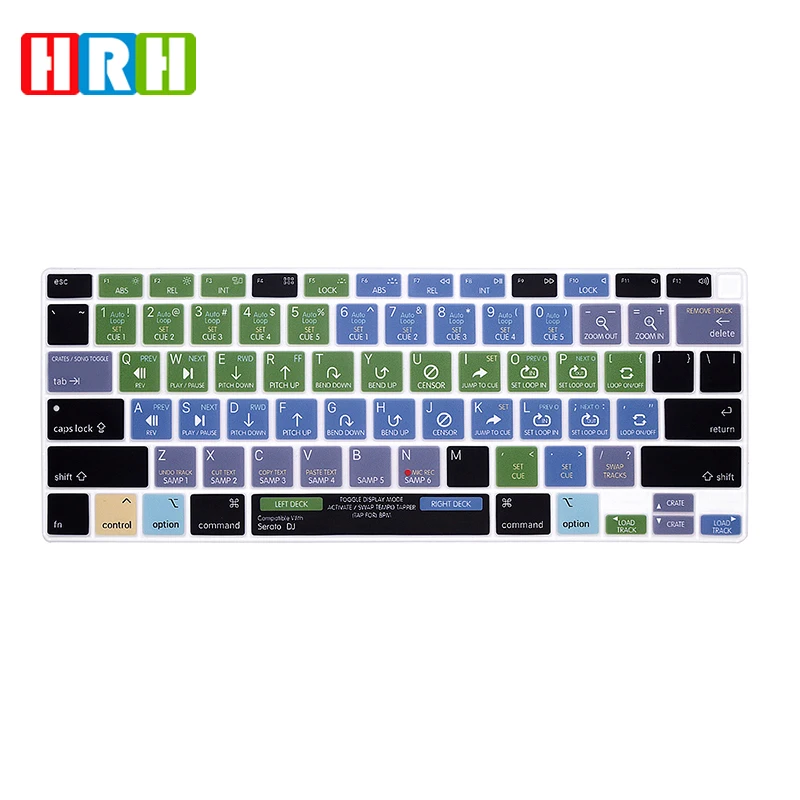 

HRH Serato DJ Shortcut Hotkey Keyboard Cover Skin Protector For MacBook 2020 New 13.3 Air A2179 M1 A2337 US Keyboard Film