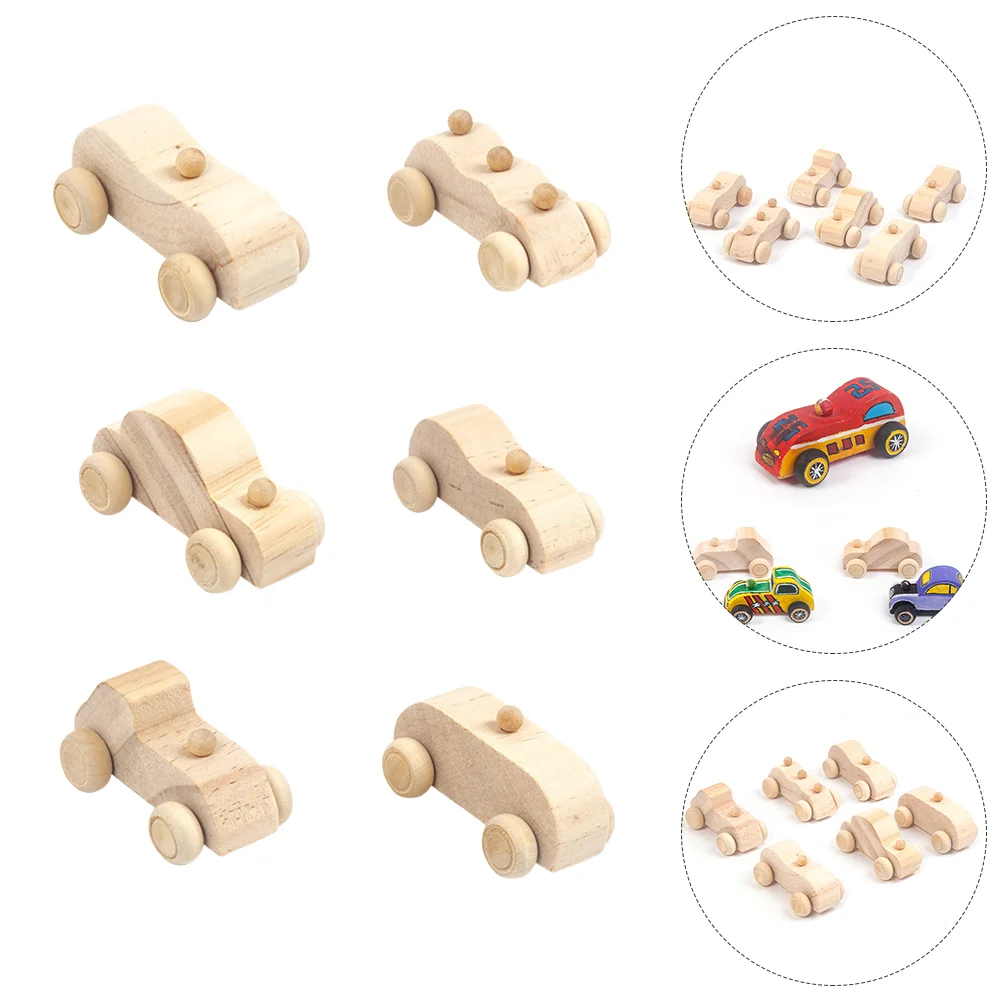 

6 Pcs Childrens Toys DIY Car Toy Kids Graffiti Painting Toy Kids Painting Playthings Car DIY Toy Decorate Your Car