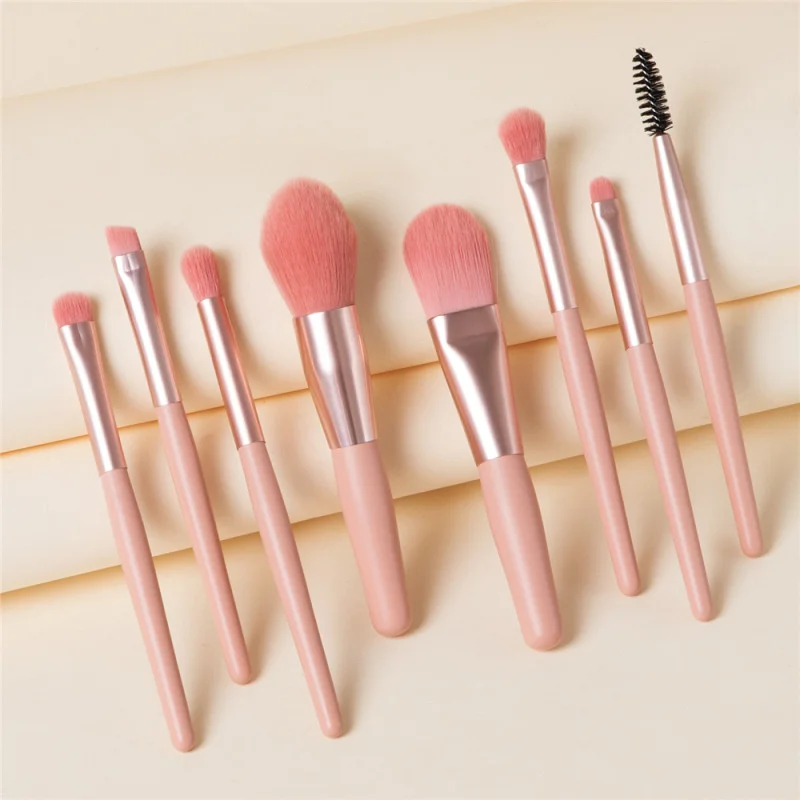 

20Sets 8pcs Mini Makeup Brush Set Eye Shadow Brush Foundation Make-up Brush Powder Blusher Brush Portable