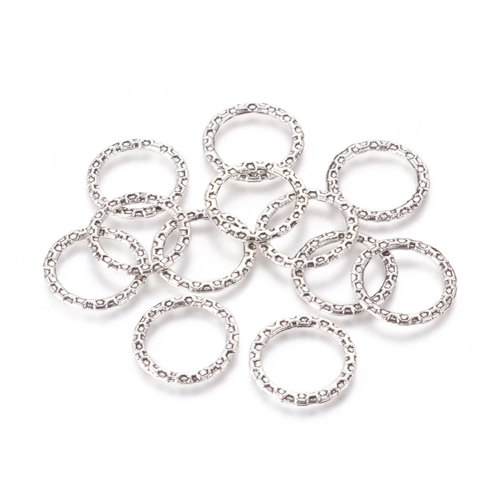 

100Pcs Alloy Linking Rings, Lead Free Antique Silver Color Circle Frames Rings Links for DIY Necklace Earring Making 18.5x1.5mm