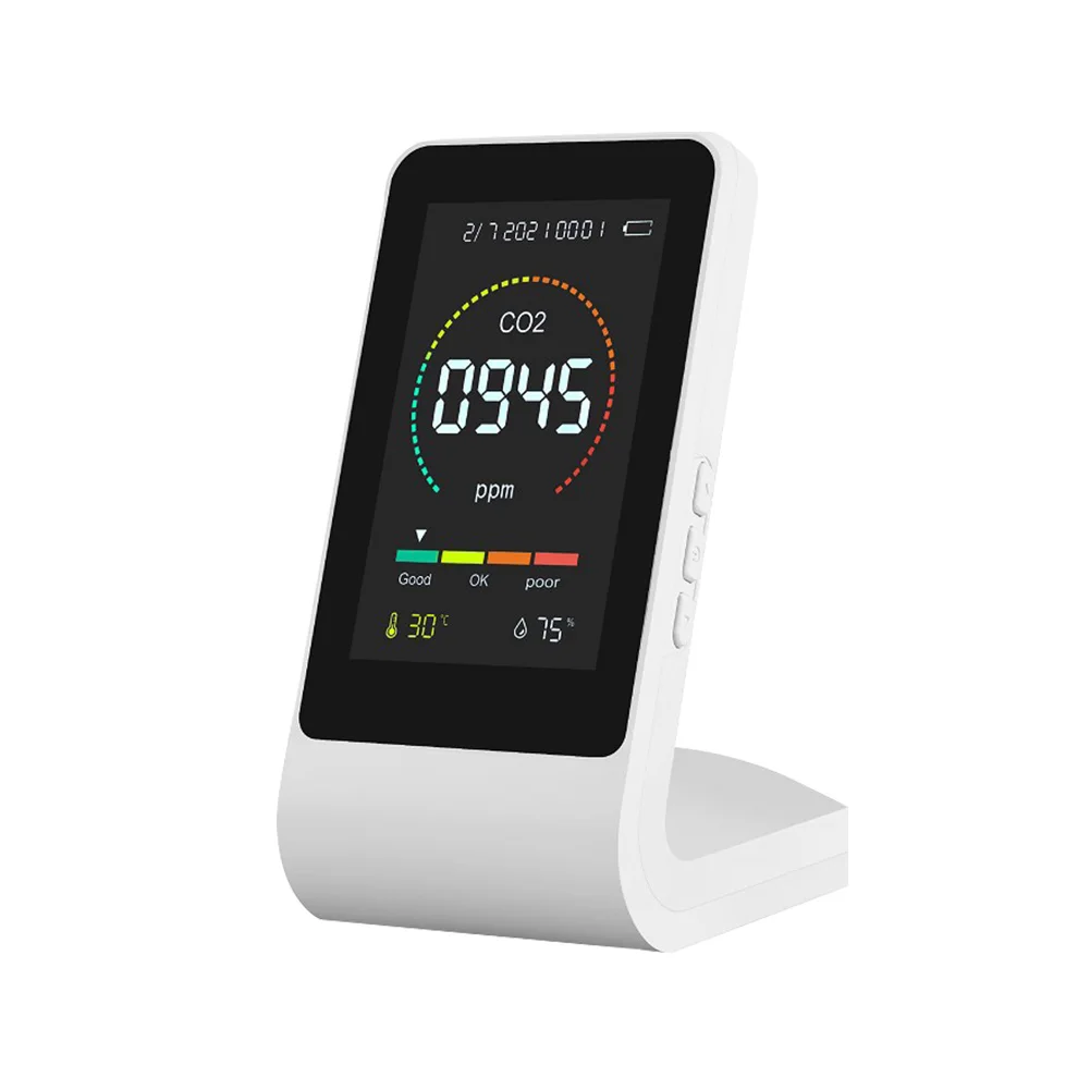 

Digital Temperature Tester Monitor Carbon Dioxide Indoor Humidity Air Quality CO2 TVOC Formaldehyde Detector