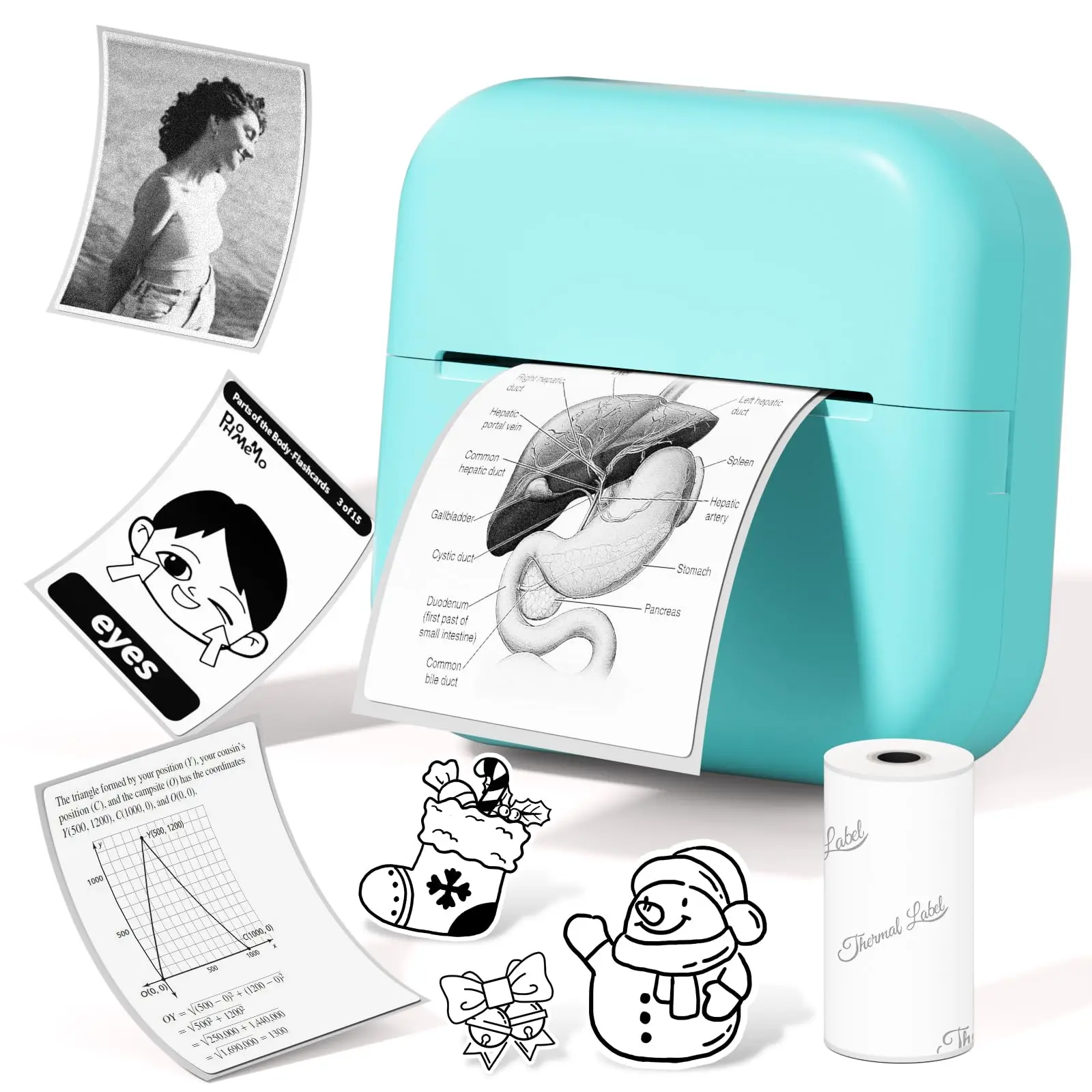 

Phomemo Pocket Sticker Printer M02X Mini Printer Bluetooth Thermal Portable Mobile Printer Photo Printer for School Work Home