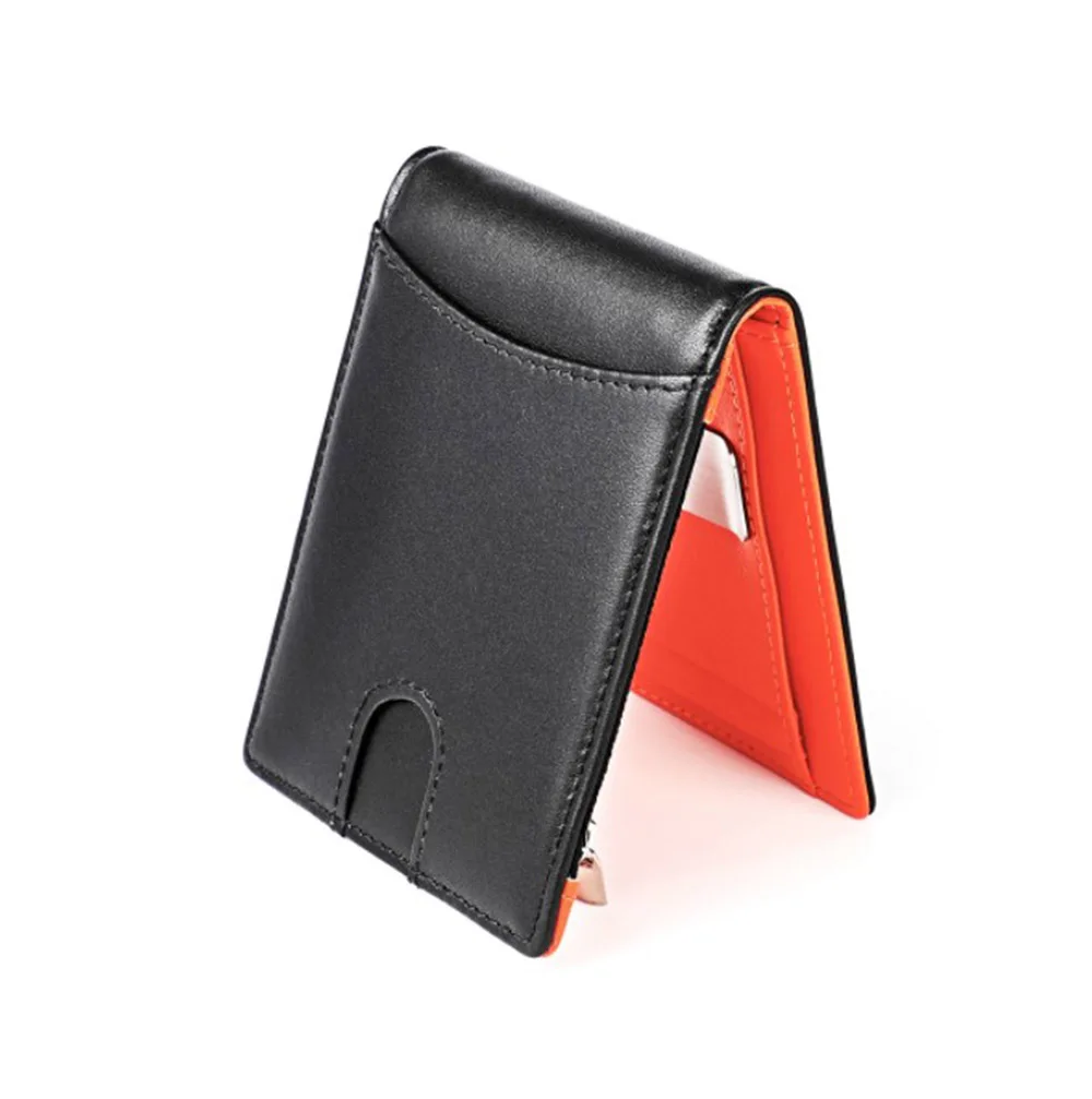 9606 Super Thin Men's Leather  RFID wallet Hot selling  Good quality Cash bank card holder Business gift