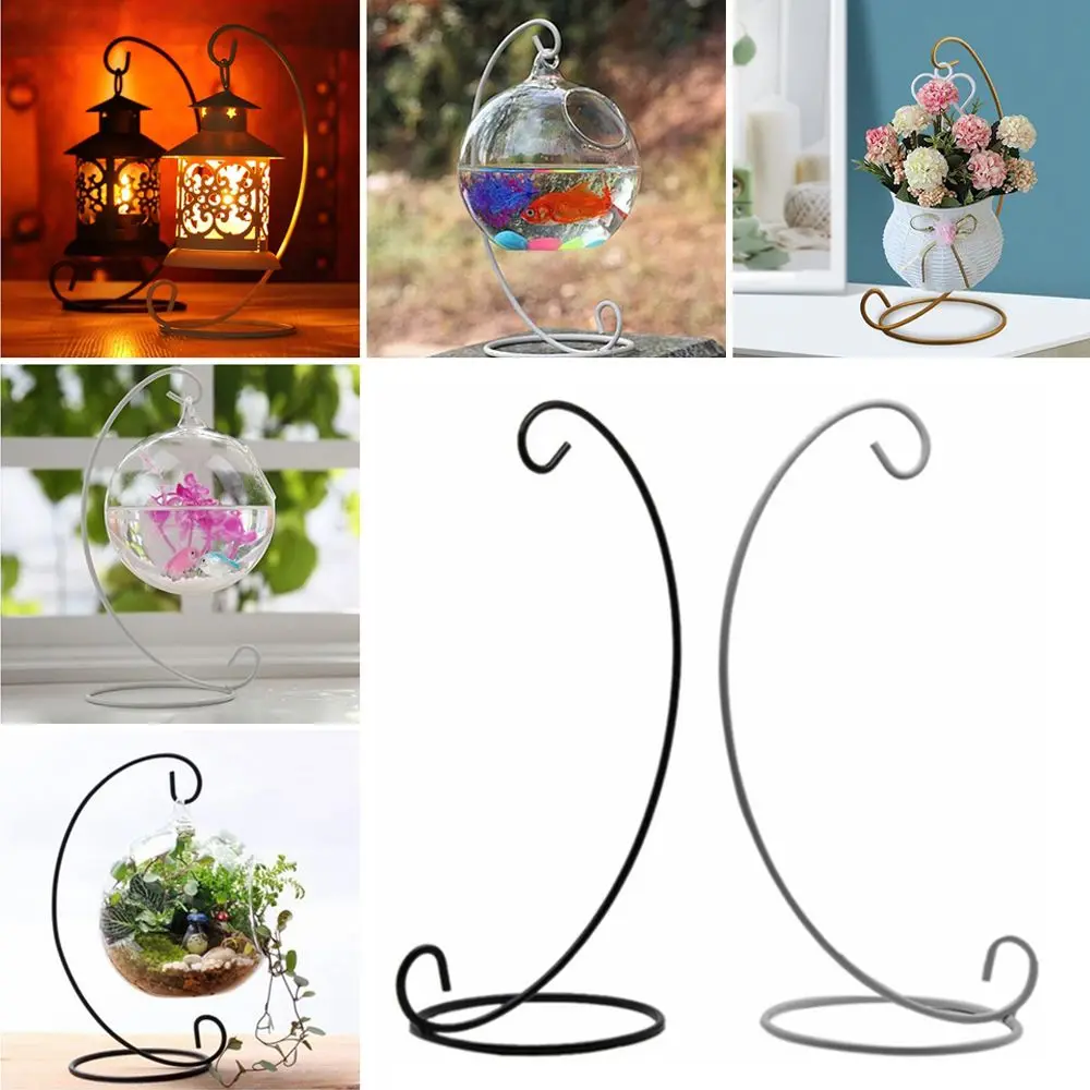 

Iron Air Plant Hanging Decor Terrarium Planter Candle Holder Plant Stands Hanging Display Rack Micro Landscape Holder