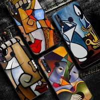 toplbpcs picasso abstract art painting phone case for redmi 8 9 9a for samsung j5 j6 note9 for huawei nova3e mate20lite cover