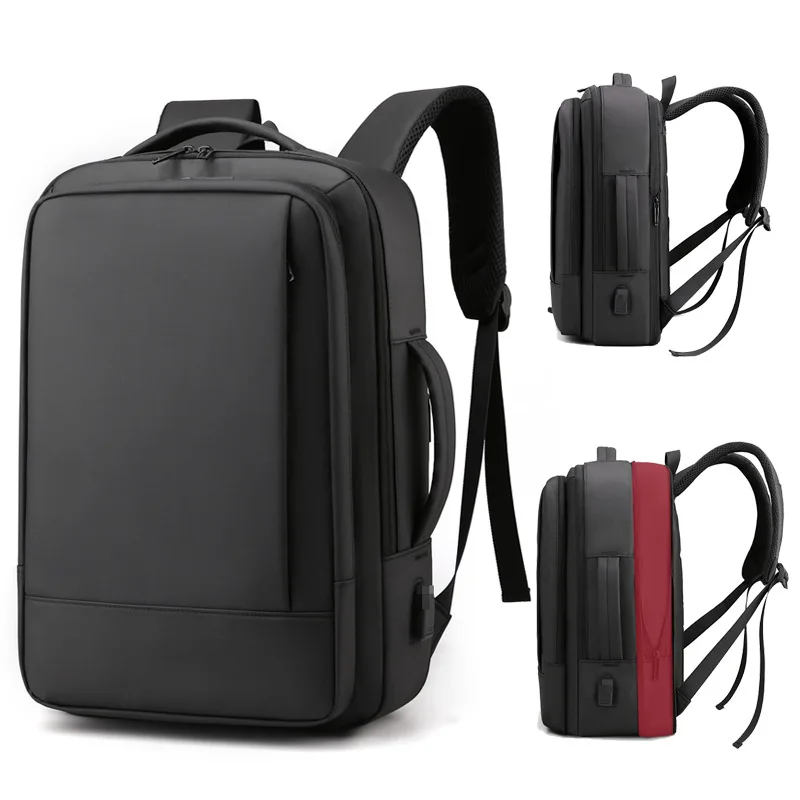 

Expansion Backpack Skin Mask Backpack Men's Business Commuter Backpack USB Rechargeable Backpack 15.6 Inch Computer Bag