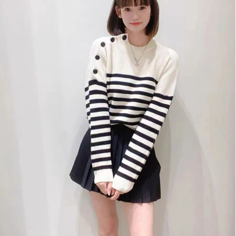 

2023 Autumn Winter New Round Neck Long-sleeved Pullover