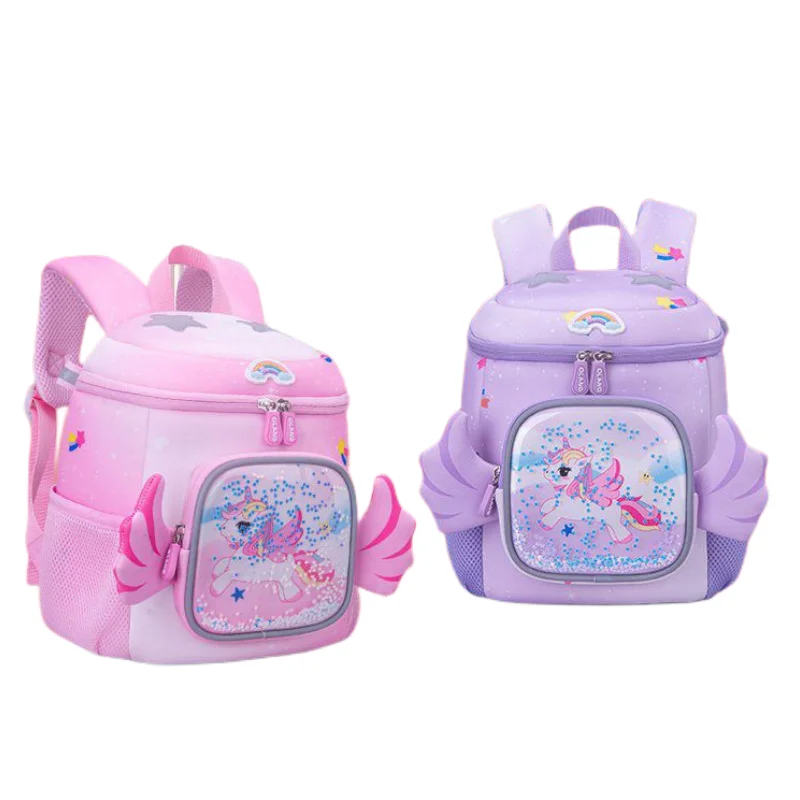 

My Little Pony Cartoon Children's School Bag Girl Kindergarten Kawaii Unicorn Cute Personality Fashion Travel Backpack Anime