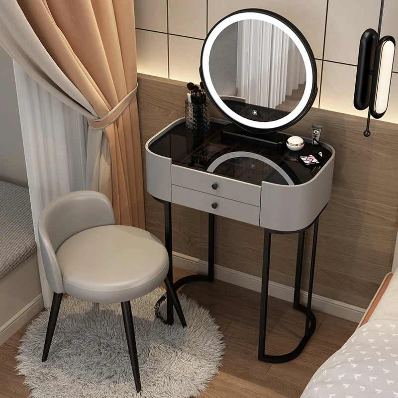 

Туалетный столик из массива дерева, современный минималистичный фотостолик для спальни, роскошный современный шиферный стол для маленькой квартиры, зеркало для макияжа