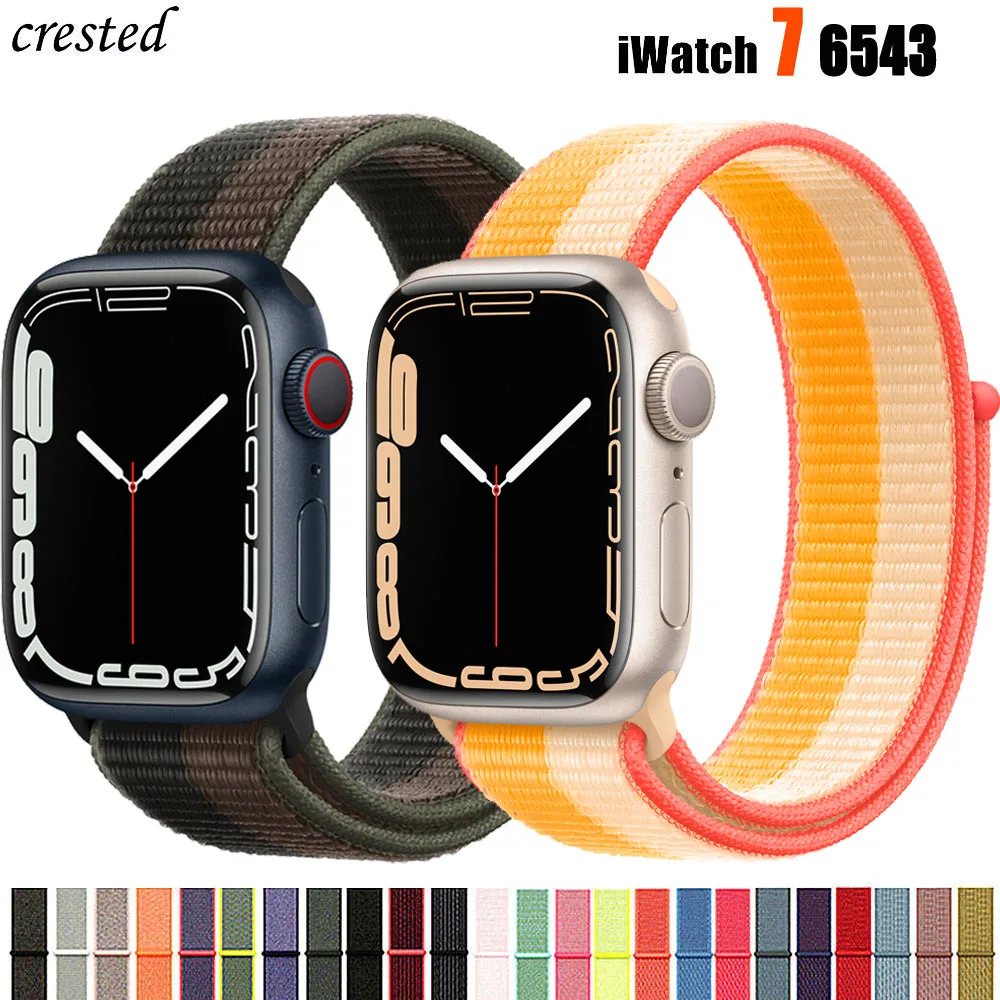 

Nylon Loop for Apple watch Band 44mm 40mm 45mm 41mm 38mm 42mm 40 44 45 mm Accessories bracelet iWatch serie 6 5 4 3 SE 7 Strap