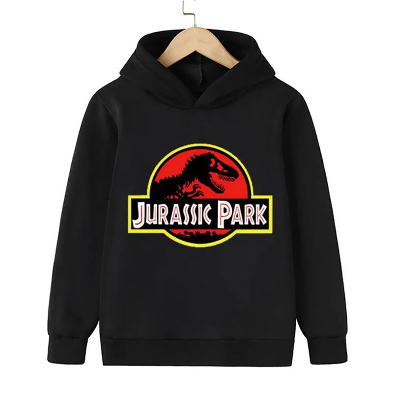 

4-14 Years Kids Dinosaur Hoodies Jurassic World Dominion Autumn Teenagers Sweatshirt For Boys Girls Children Fashion Clothing