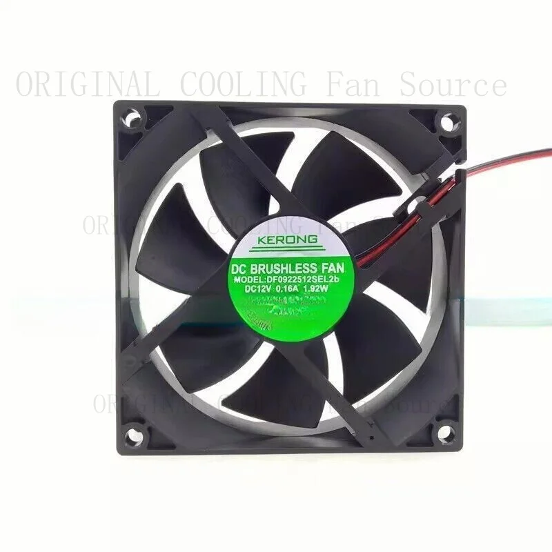 Фото Вентилятор охлаждения HH 1PC для KERONG DF0922512SEL2B 12V 0.16A 1.92W, 2-проводной, 9 см №1