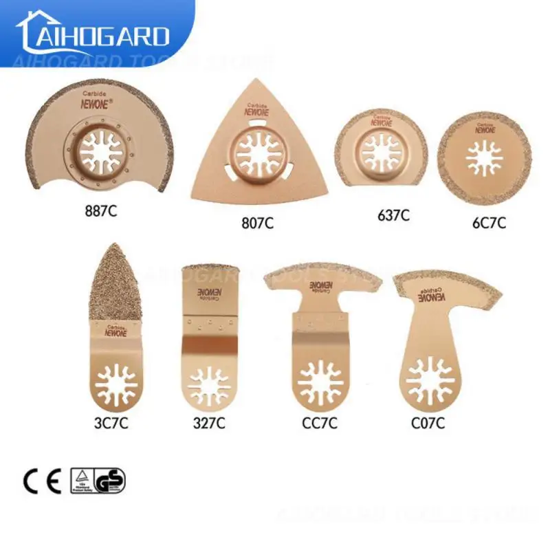 

Большие полукруглые лезвия Starlock, карбидный Осциллирующий Инструмент, пильный диск, керамическая плитка, удаление загрязнений, универсальная пила в форме е, пилка для пальцев