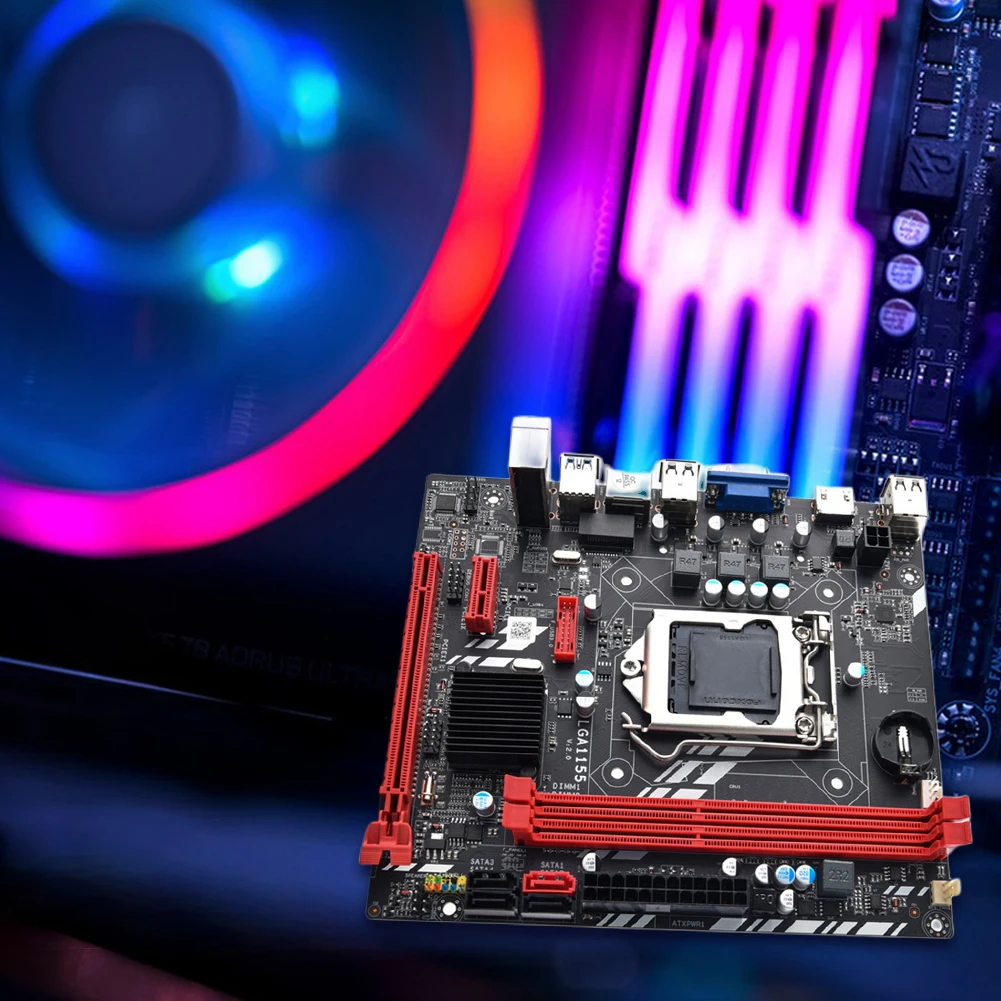 

Материнская плата LGA1155 для ПК, Игровая плата 100M, сетевая карта B75M M-ATX материнская плата SATA3.0 PCI-E 8x/1x DDR3 ПАМЯТЬ 16 Гб для Core I3 I5 I7