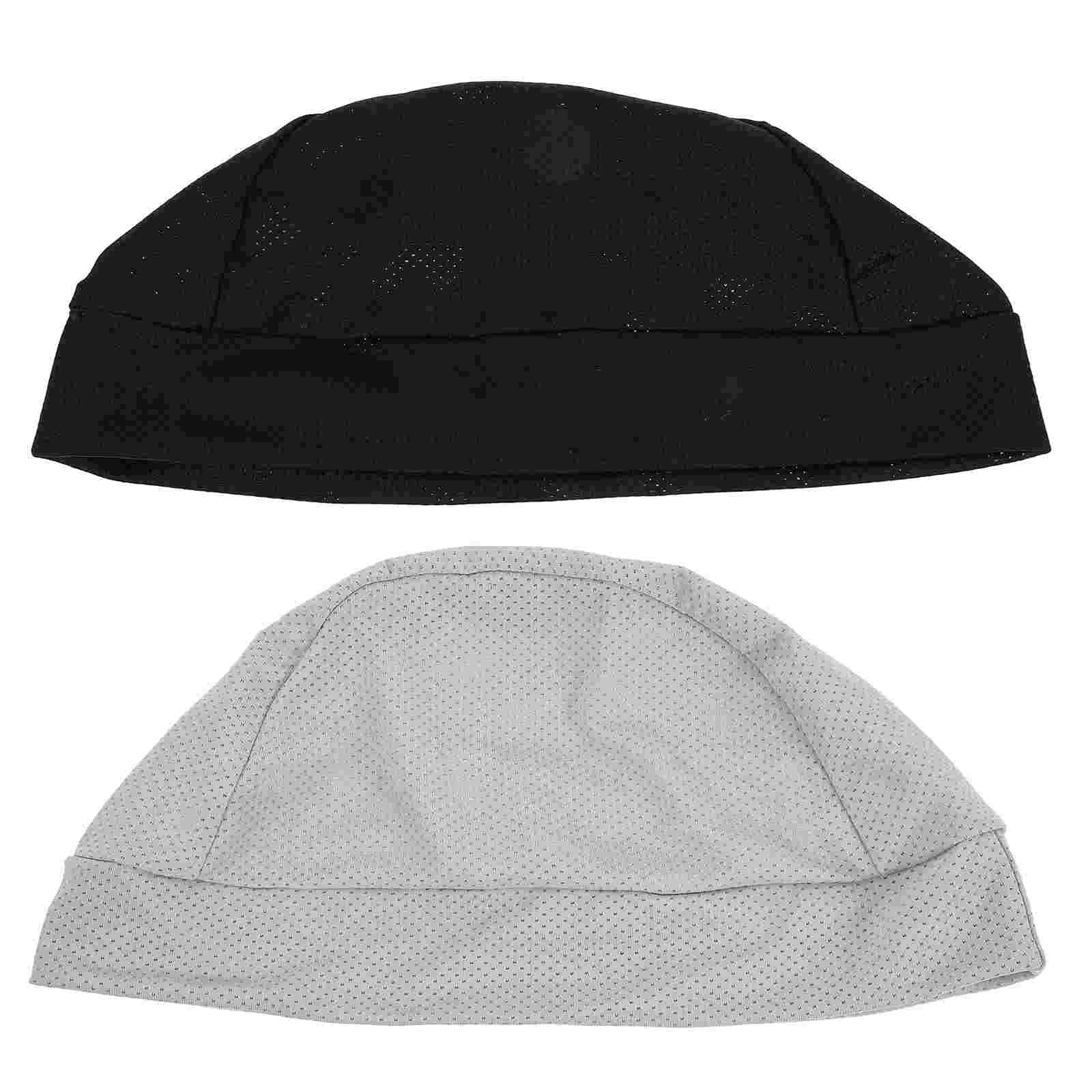 

2 Pcs Headgear Hat Sport Adult Unisex Bike Liner Comfortable Motorcycle Helments Portable Cap Inner Cover UV Proof