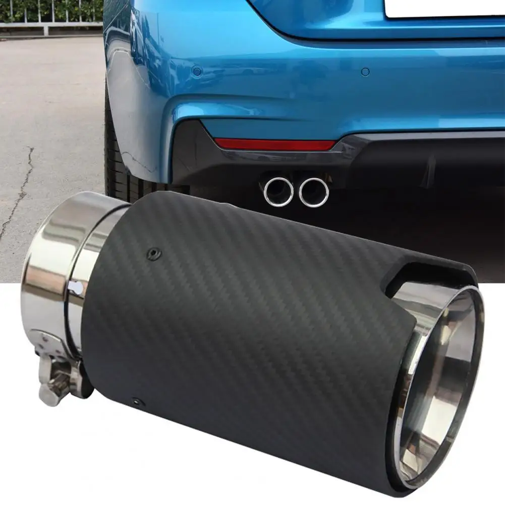 

Exhaust TailPipe Wear-resistant Car Decoration Carbon Fiber Design Car Stainless Steel Exhaust Muffler Car Accessories