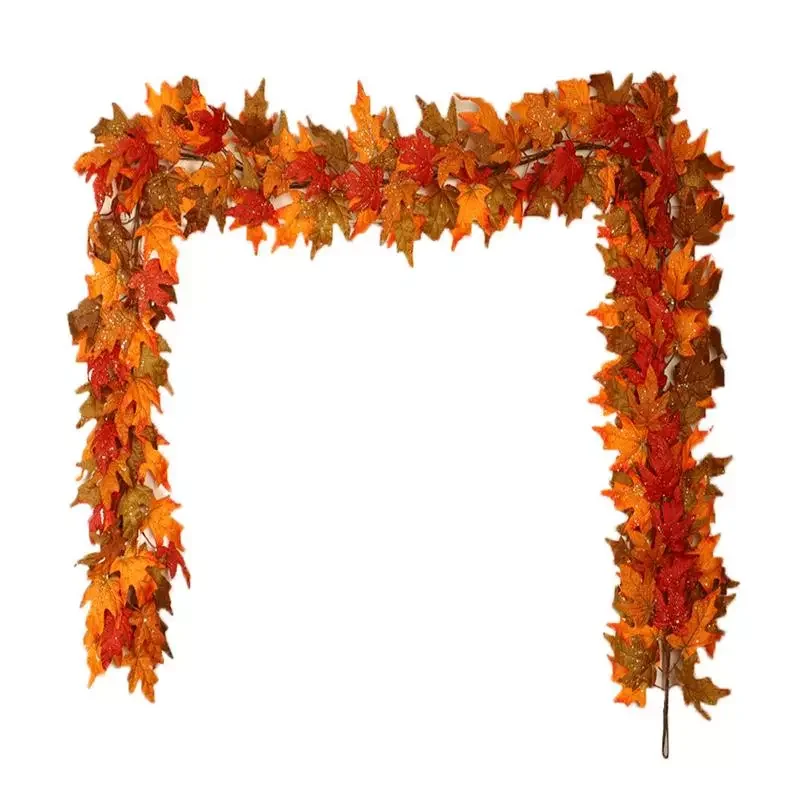 

Artificial Hanging Vine String Wreath For Home Thanksgiving Show Window Decoration Fall Maple Leaf Holiday Home Decor