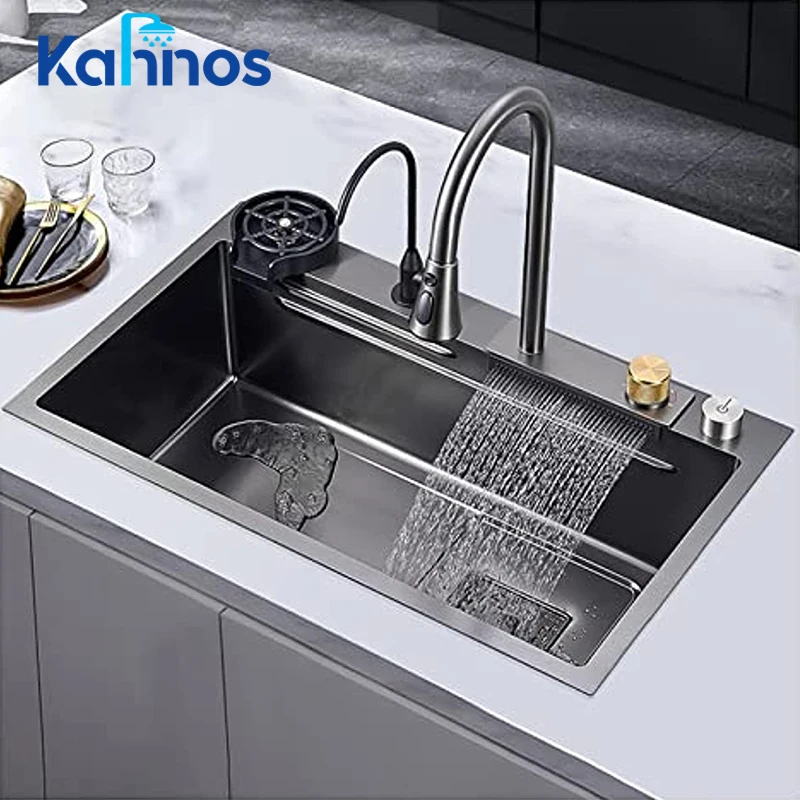 

Фильтр для раковины «Водопад» из нержавеющей стали, большая раковина с одним слотом и многофункциональным креплением