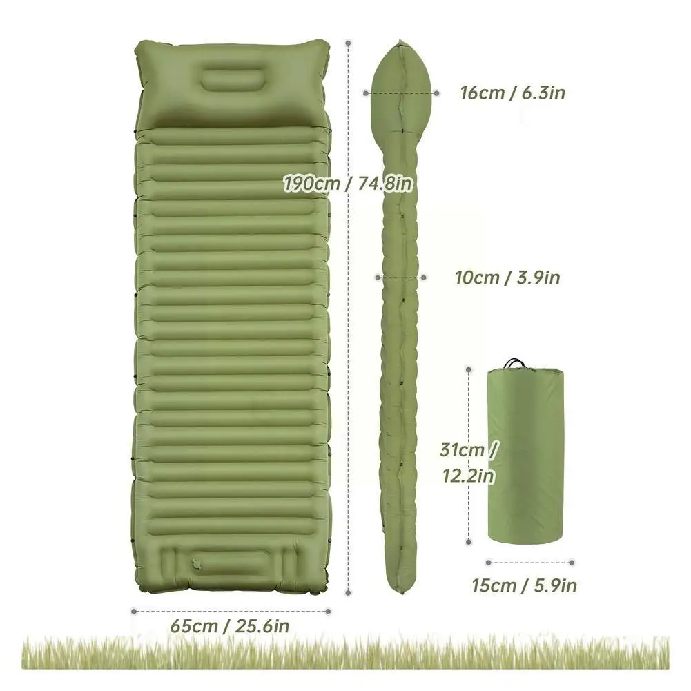 Новинка 2021 надувной коврик для сна из нейлона и ТПУ с влагостойким матрасом