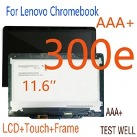 11 6 lcd screen for lenovo chromebook 300e 1st 2nd gen led lcd display touch screen assembly with frame for lenovo 300e lcd