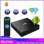 ТВ-Приставка Smart T9, Android 9,0, четырехъядерный процессор RK3318, 4 Гб ОЗУ, 64 Гб ПЗУ, 2,4Gтелефон, двойной Wi-Fi, Usb 3,0, 4K, 2 ГБ, 16 ГБ, ТВ-приставка, 4 Гб, 32 ГБ