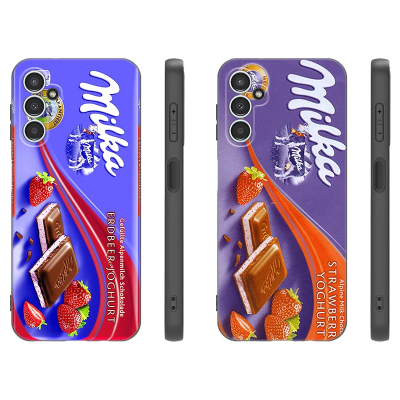 Фото Чехол для телефона Chocolate Milka с арахисовым маслом для Samsung A13 A14 A16 A22 A32 A33 A34 A35 A52S A53 A54 A55 A73 5G A12 A15 A70 A71 A72 №2
